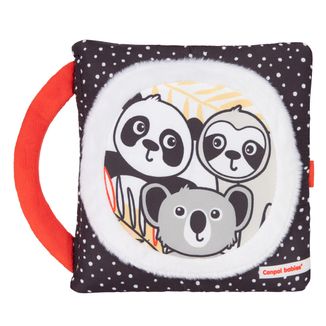 Canpol Babies, sensoryczna książeczka manipulacyjna, BabiesBoo, panda, od urodzenia, 1 sztuka - zdjęcie produktu