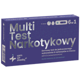 Sam się zbadaj Multi Test Narkotykowy 6w1, domowy test do wykrywania 6 narkotyków w moczu, 1 sztuka - miniaturka zdjęcia produktu