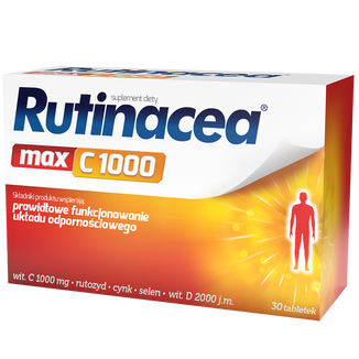 Rutinacea Max C 1000, 30 tabletek KRÓTKA DATA - zdjęcie produktu