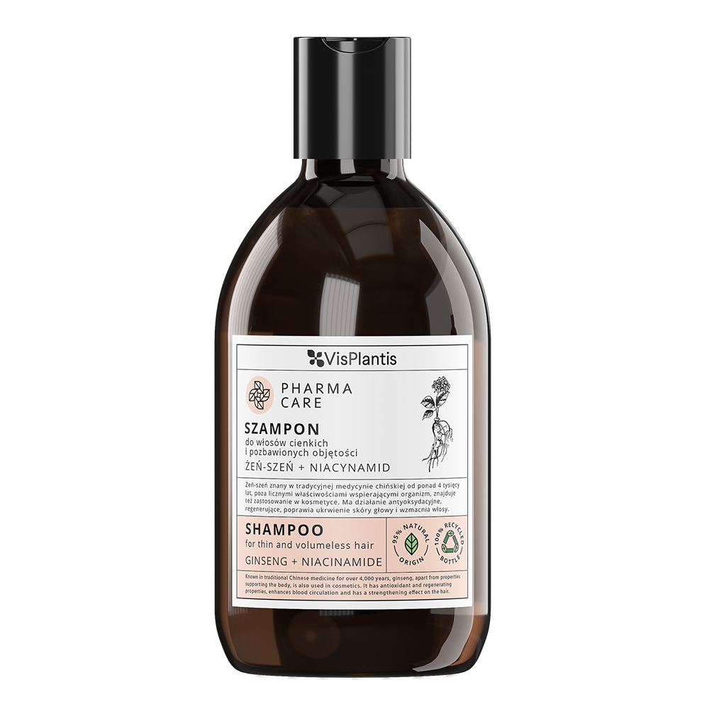 Vis Plantis Vis Plantis Pharma Care, szampon do włosów cienkich, żeń-szeń + niacynamid, 500 ml — Inhaltsstoffe und Bewertung