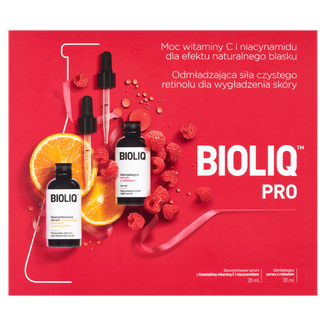 Zestaw Bioliq Pro, serum z witaminą C i niacynamidem, 20 ml + odmładzające serum z retinolem, 20 ml - zdjęcie produktu
