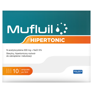 Mufluil Hipertonic, hipertoniczny roztwór do zakraplania i nebulizacji, 5 ml x 10 ampułek - zdjęcie produktu