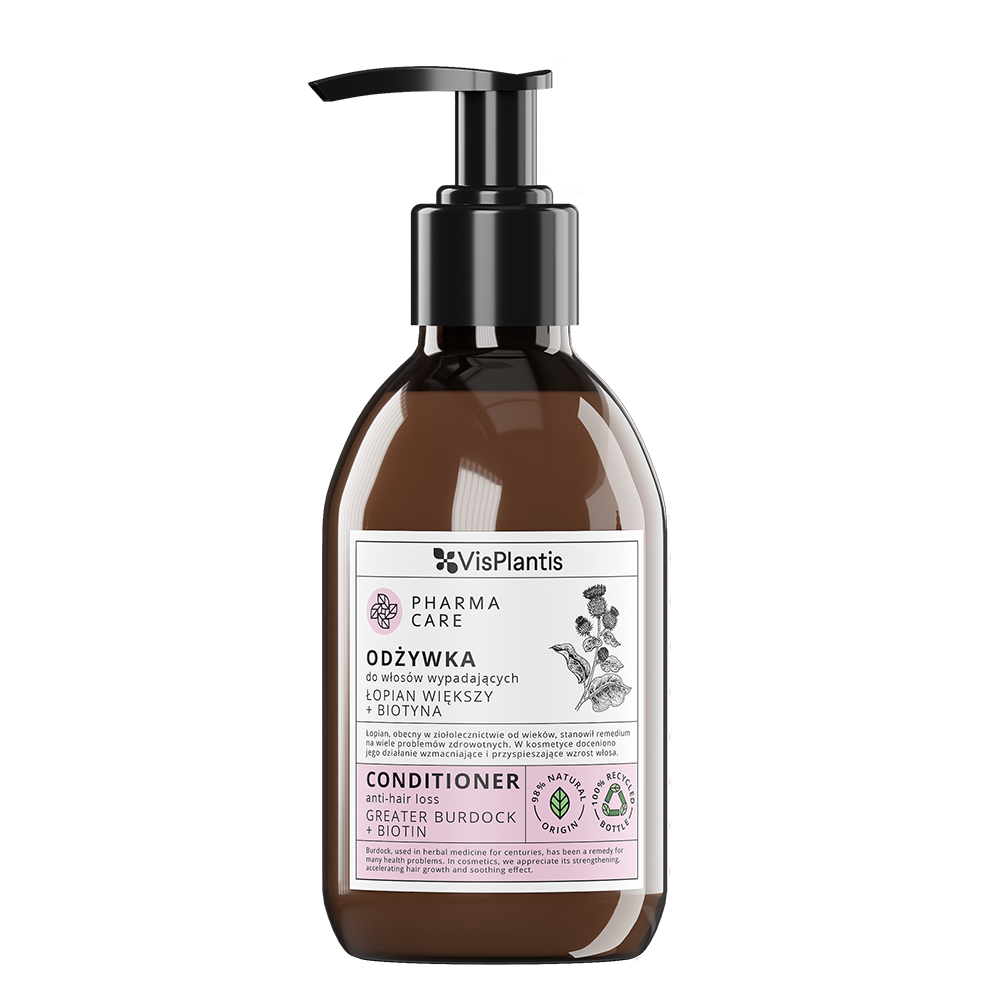 Vis Plantis Vis Plantis Pharma Care, odżywka do włosów wypadających, łopian + biotyna, 300 ml — Inhaltsstoffe und Bewertung