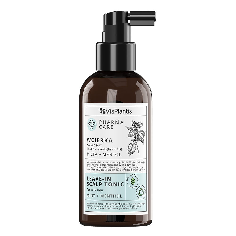 Vis Plantis Vis Plantis Pharma Care, wcierka do włosów przetłuszczających się, mięta + szałwia + mentol, 150 ml — Inhaltsstoffe und Bewertung