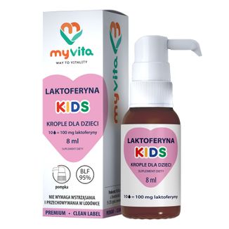 MyVita Laktoferyna Kids, krople, od 6 miesiąca, 8 ml - zdjęcie produktu