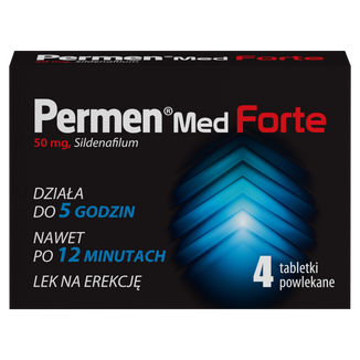 Permen Med Forte 50 mg, 4 tabletki powlekane USZKODZONE OPAKOWANIE - zdjęcie produktu