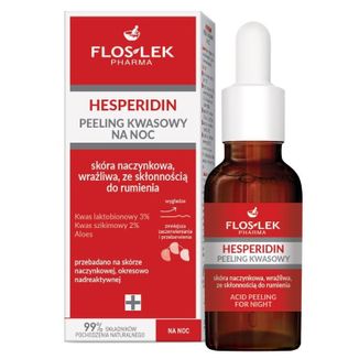 Floslek Pharma Hesperidin, peeling kwasowy na noc, 30 ml - zdjęcie produktu