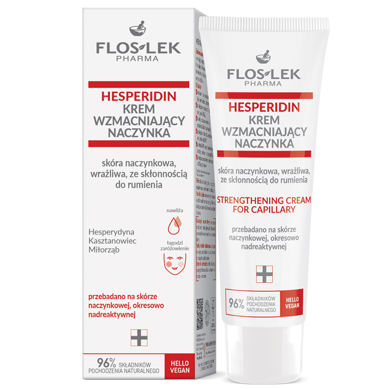 Flos-Lek Pharma Floslek Pharma Hesperidin, Creme kräftigend Couperose, 50 ml — Inhaltsstoffe und Bewertung