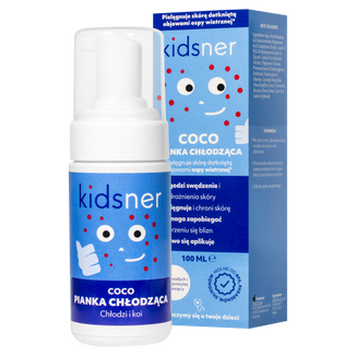Kidsner Coco, pianka chłodząca do pielęgnacji skóry z ospą, od 6 miesiąca, 100 ml - zdjęcie produktu