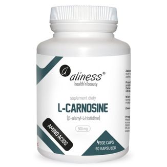 Aliness L-Carnosine, L-karnozyna 500 mg, 60 kapsułek vege - zdjęcie produktu