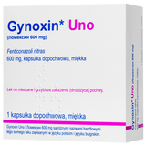 Gynoxin Uno 600 mg, 1 kapsułka dopochwowa miękka (import równoległy) - miniaturka zdjęcia produktu