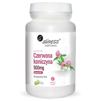 Aliness Czerwona koniczyna extract 8% 500 mg, 90 kapsułek vege - zdjęcie produktu