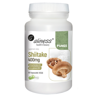Aliness Shiitake ekstrakt 400 mg, 90 kapsułek vege - zdjęcie produktu
