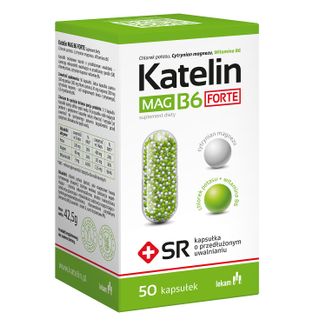 Katelin Mag B6 Forte, 50 kapsułek o przedłużonym uwalnianiu USZKODZONE OPAKOWANIE - zdjęcie produktu