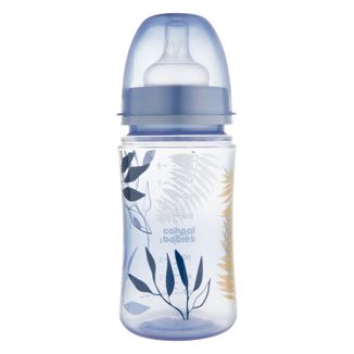 Canpol Babies EasyStart, butelka antykolkowa, szerokootworowa, Gold, niebieska, 35/240, od 3 miesiąca, 240 ml - zdjęcie produktu