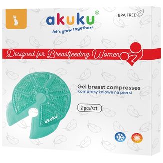 Akuku, kompresy żelowe na piersi, 2 sztuki - zdjęcie produktu