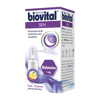 Biovital Sen, aerozol doustny, smak cytrynowy, 15 ml USZKODZONE OPAKOWANIE - zdjęcie produktu