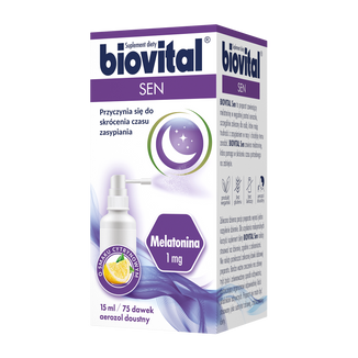 Biovital Sen, aerozol doustny, smak cytrynowy, 15 ml - zdjęcie produktu