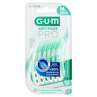 Sunstar Gum Soft-Picks Pro, czyściki międzyzębowe, średnie, 30 sztuk - zdjęcie produktu