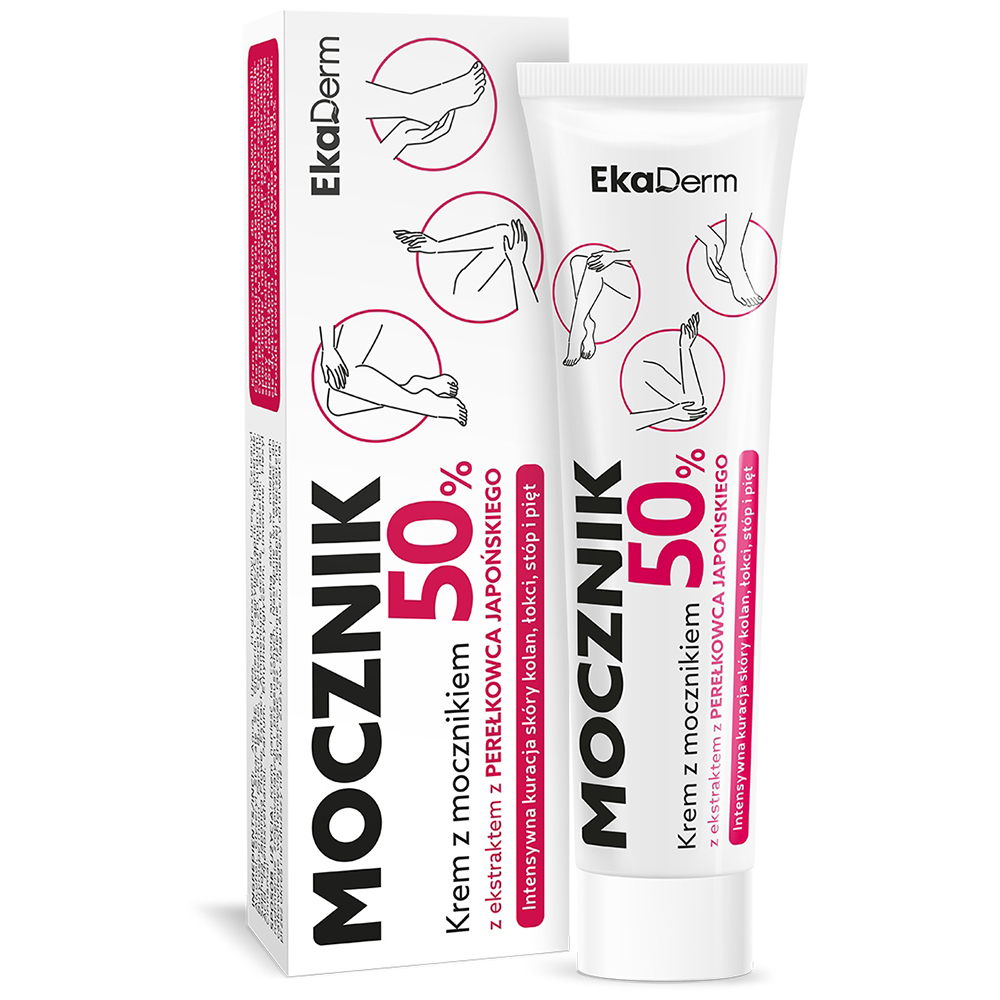 Nieznana EkaDerm Mocznik 50%, krem z mocznikiem i ekstraktem z perełkowca japońskiego, 30 ml — Składniki i ocena