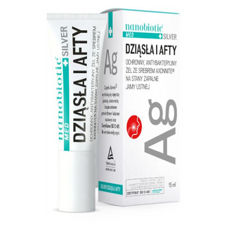 Nanobiotic Med Plus Silver Dziąsła i Afty, żel na stany zapalne jamy ustnej, 15 ml - zdjęcie produktu