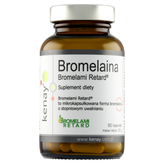 Kenay Bromelami Retard, bromelaina, 60 kapsułek - zdjęcie produktu