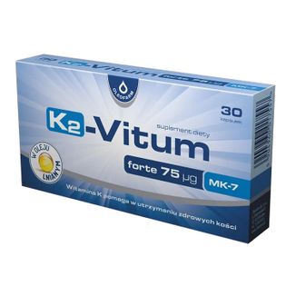 K2-Vitum Forte 75 μg, witamina K2 MK-7, 30 kapsułek KRÓTKA DATA K2-Vitum Forte 75 μg, witamina K2 MK-7, 30 kapsułek KRÓTKA DATA - zdjęcie produktu