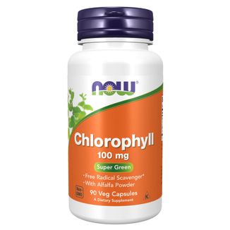 Now Foods Chlorophyll 100 mg, chlorofil, 90 kapsułek wegetariańskich - zdjęcie produktu