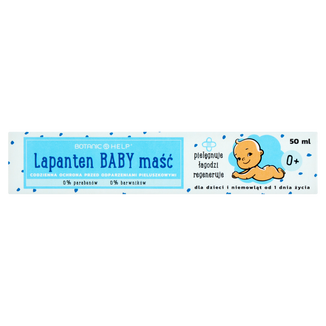 Botanic Help Lapanten Baby, maść ochronna na odparzenia pieluszkowe dla dzieci i niemowląt od 1 dnia życia, 50 ml - zdjęcie produktu