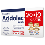 Acidolac Caps, 20 kapsułek + 10 kapsułek gratis USZKODZONE OPAKOWANIE - miniaturka zdjęcia produktu