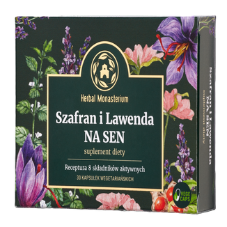 Herbal Monasterium Szafran i Lawenda Na Sen, 30 kapsułek wegetariańskich - zdjęcie produktu