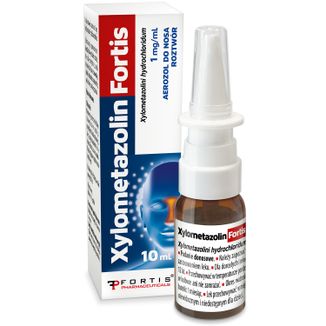 Xylometazolin Fortis 1 mg/ml, aerozol do nosa, 10 ml - zdjęcie produktu