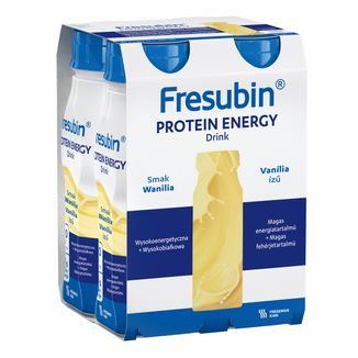 Fresubin Protein Energy Drink, preparat odżywczy, smak waniliowy, 4 x 200 ml USZKODZONE OPAKOWANIE - zdjęcie produktu
