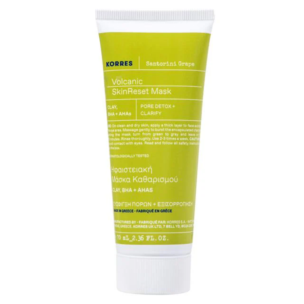 Nieznana Korres Santorini Grape Volcanic SkinReset Mask, reinigend-glättend Gesichtsmaske, 100 ml — Inhaltsstoffe und Bewertung