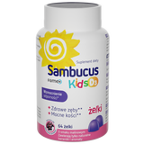 Sambucus Kids D3, żelki, smak malinowy, 64 sztuki - miniaturka zdjęcia produktu