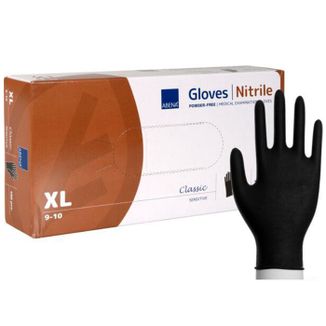 Abena, rękawice nitrylowe, niejałowe, bezpudrowe, czarne, rozmiar XL, 100 sztuk - zdjęcie produktu
