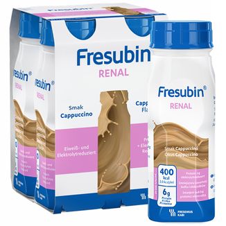Fresubin Renal, preparat odżywczy, smak cappuccino, 4 x 200 ml - zdjęcie produktu