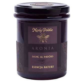 Miody Polskie Sok & Miód, aronia, 250 g KRÓTKA DATA - zdjęcie produktu