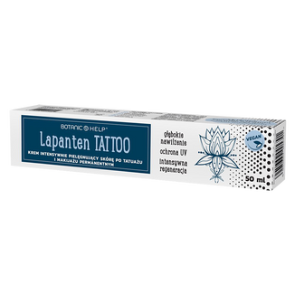 Botanic Help Lapanten Tattoo, krem intensywnie pielęgnujący skórę po tatuażu i makijażu permanentnym, 50 ml USZKODZONE OPAKOWANIE - zdjęcie produktu