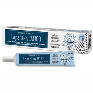 Botanic Help Lapanten Tattoo, krem intensywnie pielęgnujący skórę po tatuażu i makijażu permanentnym, 50 ml USZKODZONE OPAKOWANIE - zdjęcie produktu
