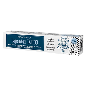 Botanic Help Lapanten Tattoo, krem intensywnie pielęgnujący skórę po tatuażu i makijażu permanentnym, 50 ml - zdjęcie produktu