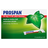 Prospan 35 mg/5 ml, płyn doustny, 5 ml x  21 saszetek KRÓTKA DATA - miniaturka zdjęcia produktu