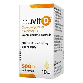 Ibuvit D3 15000 IU/ml, krople doustne, roztwór, 10 ml USZKODZONE OPAKOWANIE - zdjęcie produktu