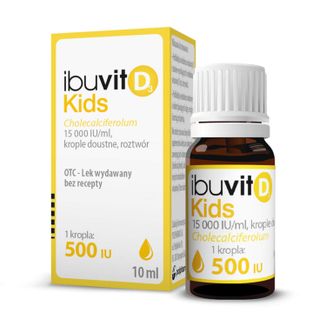 Ibuvit D3 Kids 15000 IU/ml, krople doustne, roztwór, 10 ml USZKODZONE OPAKOWANIE - zdjęcie produktu