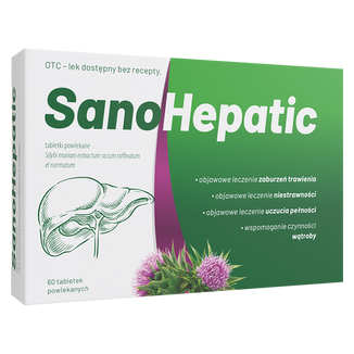 SanoHepatic 70 mg, 60 tabletek powlekanych - zdjęcie produktu