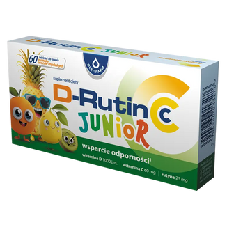 D-Rutin CC Junior, smak owoców tropikalnych, 60 tabletek do ssania - zdjęcie produktu