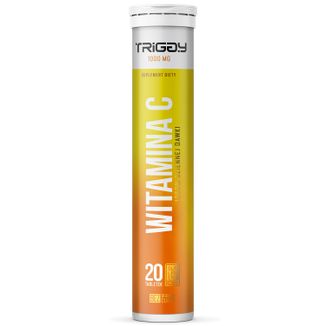 Triggy Witamina C 1000 mg, smak pomarańczowy, 20 tabletek musujących - zdjęcie produktu