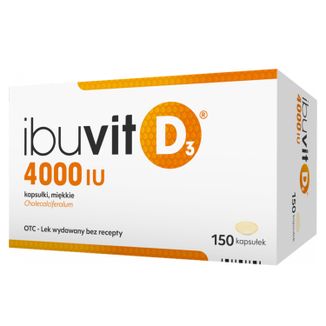 Ibuvit D3 4000 IU, 150 kapsułek USZKODZONE OPAKOWANIE - zdjęcie produktu