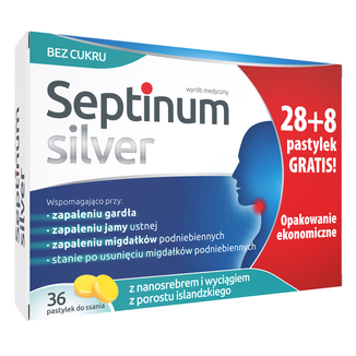 Septinum Silver, 28 pastylek do ssania + 8 pastylek gratis - zdjęcie produktu