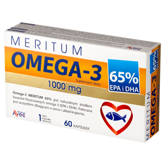 Avec Pharma Omega-3 Meritum 65%, 60 kapsułek - zdjęcie produktu